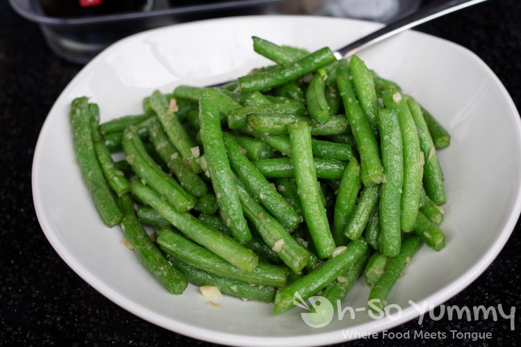 green beans at Din Tai Fung at UTC Mall in San Diego green beans at Din Tai Fung at UTC Mall in San Diego