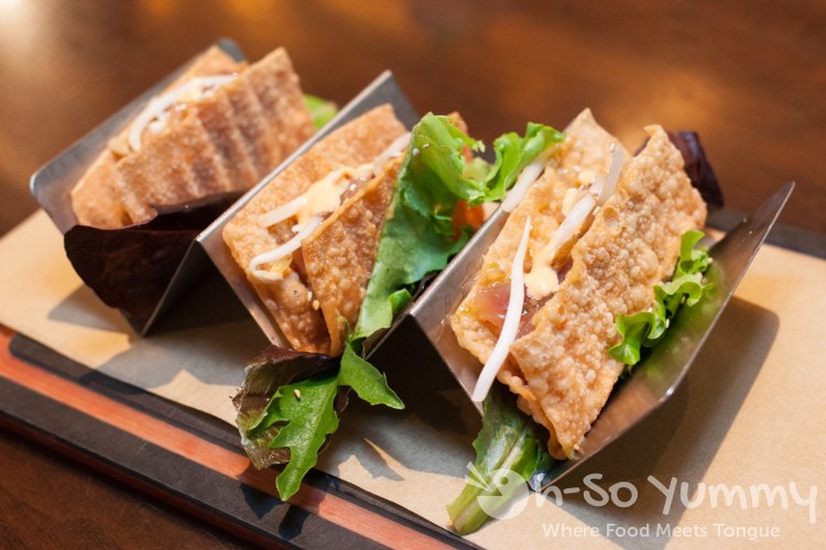 poke tacos at Duck Dive in Pacific Beach San Diego poke tacos at Duck Dive in Pacific Beach San Diego