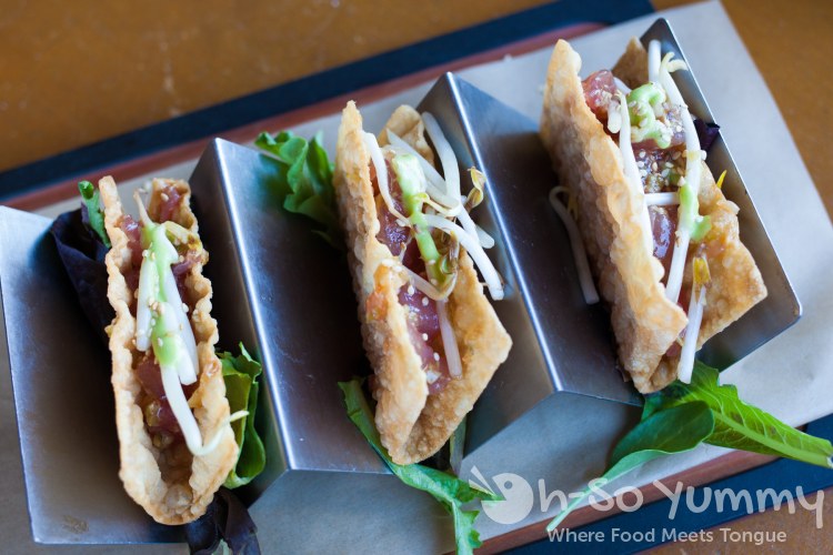 Poke Tacos at Duck Dive Poke Tacos at Duck Dive