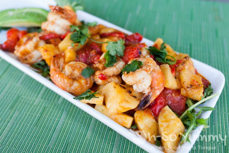 Shrimp and Pineapple Salad at Dunedin in North Park Shrimp and Pineapple Salad at Dunedin in North Park