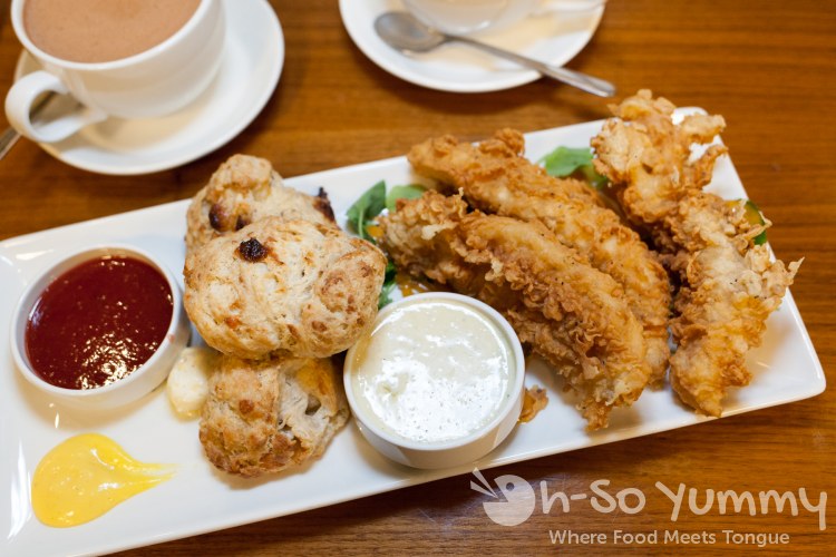 Beer Battered Fish and Garlic Parmesan Biscuits at Eclipse Chocolate Beer Battered Fish and Garlic Parmesan Biscuits at Eclipse Chocolate