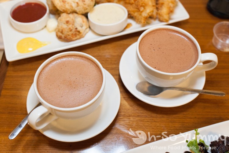 Hot chocolate at Eclipse Chocolate Build A Bar workshop Hot chocolate at Eclipse Chocolate Build A Bar workshop