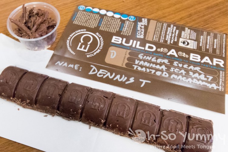 chocolate bar creations at Eclipse Chocolate Build A Bar workshop chocolate bar creations at Eclipse Chocolate Build A Bar workshop