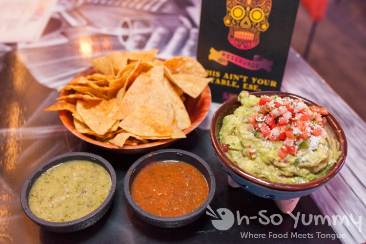 chips guacamole and salsa at El Chingon in San Diego chips guacamole and salsa at El Chingon in San Diego