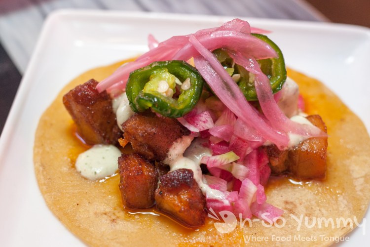 pork belly taco at El Chingon in San Diego pork belly taco at El Chingon in San Diego