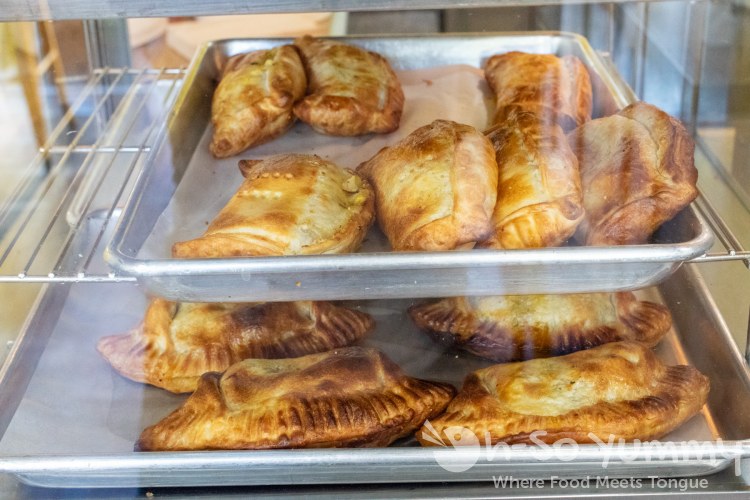 Fresh baked empanada trays at Empanada Kitchen in San Diego Fresh baked empanada trays at Empanada Kitchen in San Diego