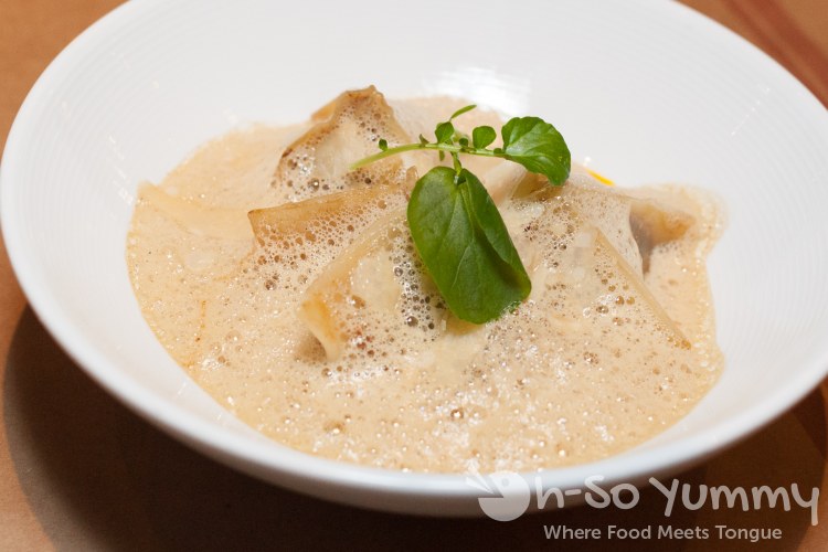 Mushroom Ravioli at Et Voila French Bistro in San Diego Mushroom Ravioli at Et Voila French Bistro in San Diego