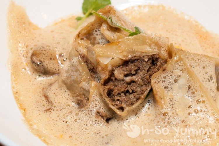 Mushroom Ravioli at Et Voila French Bistro in San Diego Mushroom Ravioli at Et Voila French Bistro in San Diego