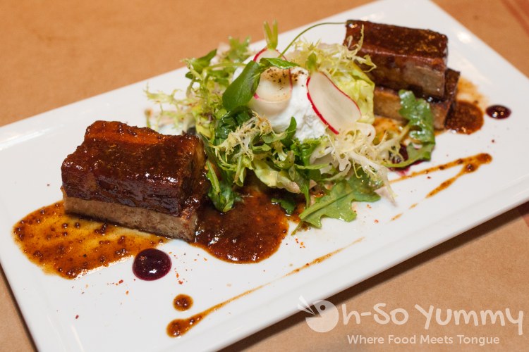 Braised Pork Belly at Et Voila French Bistro in San Diego Braised Pork Belly at Et Voila French Bistro in San Diego