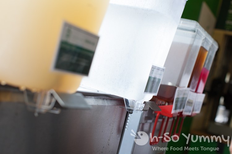 drink fountains at Evolution Fast Food in San Diego drink fountains at Evolution Fast Food in San Diego