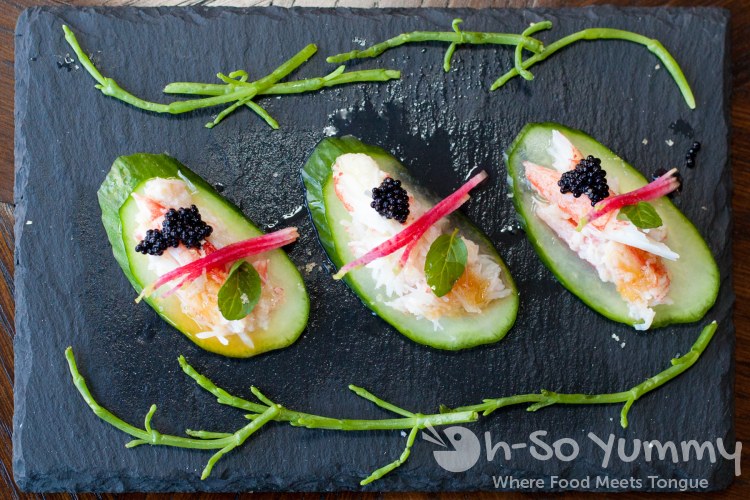 Cucumber King Crab from the crudo bar at Fishmongers Market Cucumber King Crab from the crudo bar at Fishmongers Market