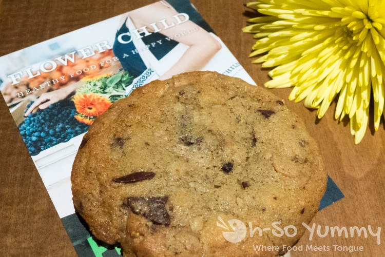 gluten free chocolate chip cookie at Flower Child (Flower Hill Promenade) in Del Mar gluten free chocolate chip cookie at Flower Child (Flower Hill Promenade) in Del Mar