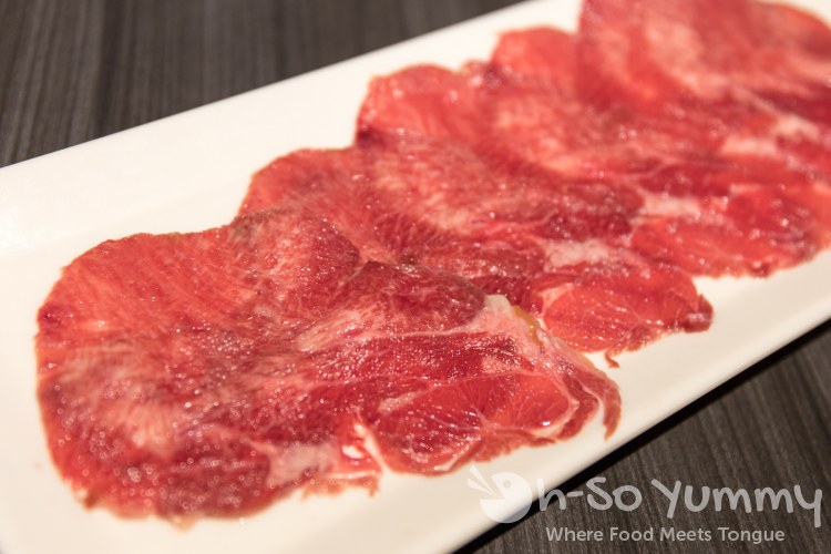 beef tongue at Gen Korean BBQ House in Mira Mesa of San Diego beef tongue at Gen Korean BBQ House in Mira Mesa of San Diego