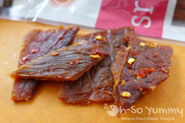 Sriracha flavored pork jerky from Golden Island Sriracha flavored pork jerky from Golden Island