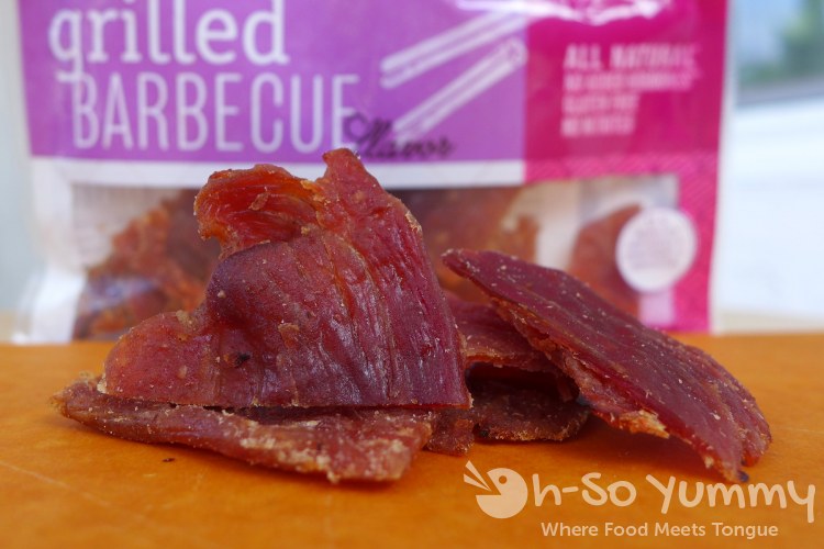 Grilled Barbecue flavored pork jerky from Golden Island Grilled Barbecue flavored pork jerky from Golden Island