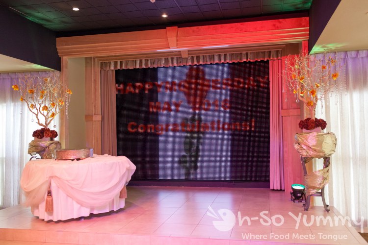 video screen at Grand Garden in Westminster video screen at Grand Garden in Westminster