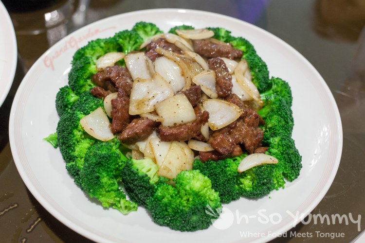 tender cubic steak with onion and rice at Grand Garden in Westminster tender cubic steak with onion and rice at Grand Garden in Westminster