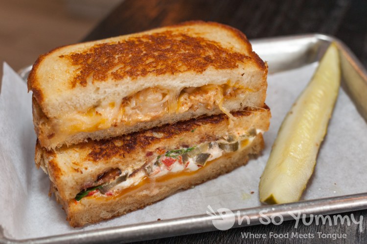 stacked grilled cheese at Grater Grilled Cheese in La Jolla stacked grilled cheese at Grater Grilled Cheese in La Jolla
