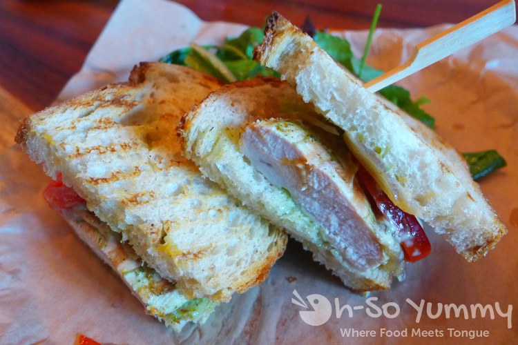 roasted chicken brie panini at Green Acres Campus Pointe roasted chicken brie panini at Green Acres Campus Pointe