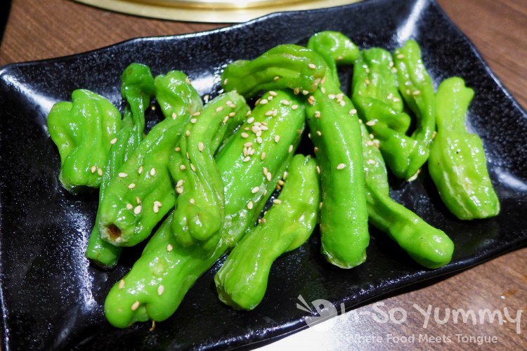 Gyu-Kaku Japanese BBQ - Grilled Yuzu Shishito Peppers Gyu-Kaku Japanese BBQ - Grilled Yuzu Shishito Peppers