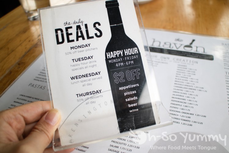 deals and offers at The Haven Pizzeria in San Diego deals and offers at The Haven Pizzeria in San Diego