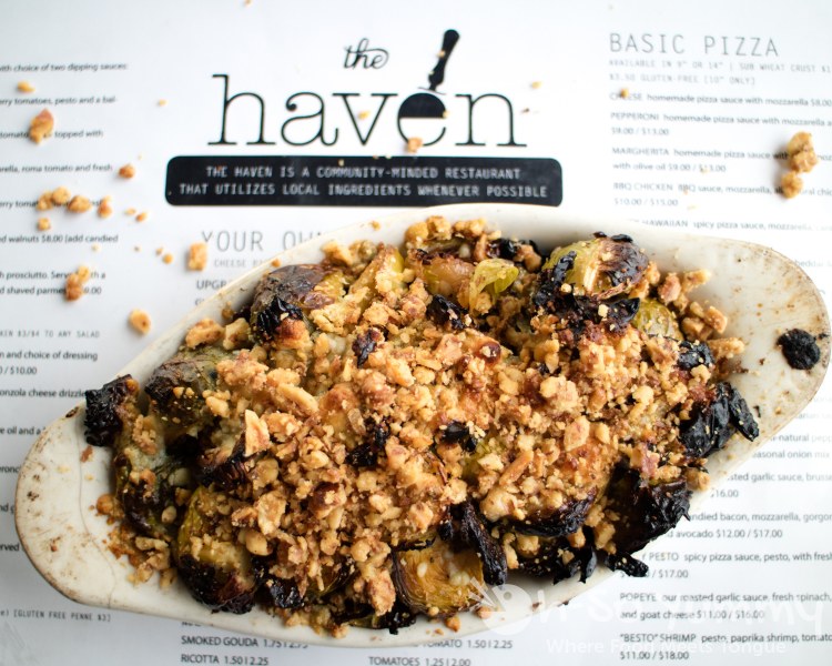 roasted brussels sprouts at The Haven Pizzeria in San Diego roasted brussels sprouts at The Haven Pizzeria in San Diego