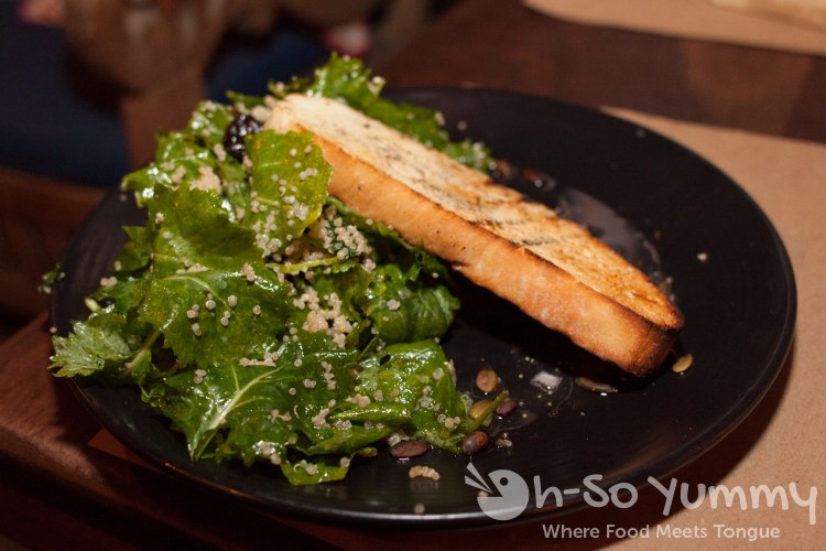 Baby Kale and Quinoa Salad at Indigo Grill in San Diego Baby Kale and Quinoa Salad at Indigo Grill in San Diego