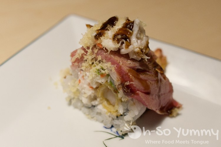 slice of the Hollywood roll at Izumi Japanese Restaurant in Poway, CA slice of the Hollywood roll at Izumi Japanese Restaurant in Poway, CA