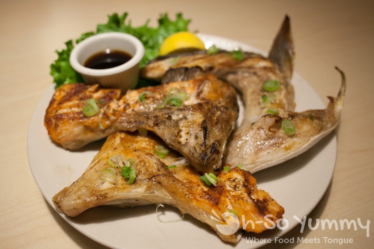 Yellowtail + Salmon Kama at Izumi Japanese Restaurant in Poway, CA Yellowtail + Salmon Kama at Izumi Japanese Restaurant in Poway, CA