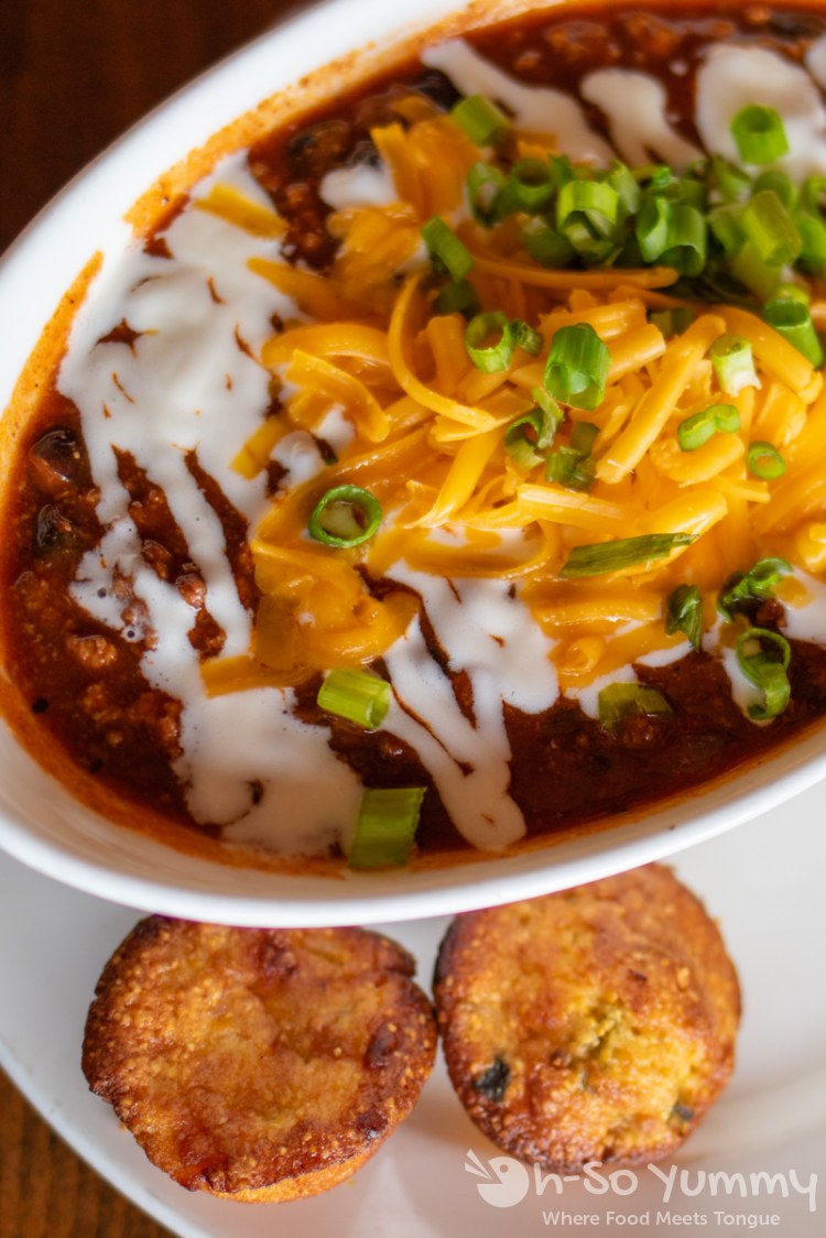 Sirloin and Black Bean Chili at Jimmy's Famous American Tavern in San Diego Sirloin and Black Bean Chili at Jimmy's Famous American Tavern in San Diego