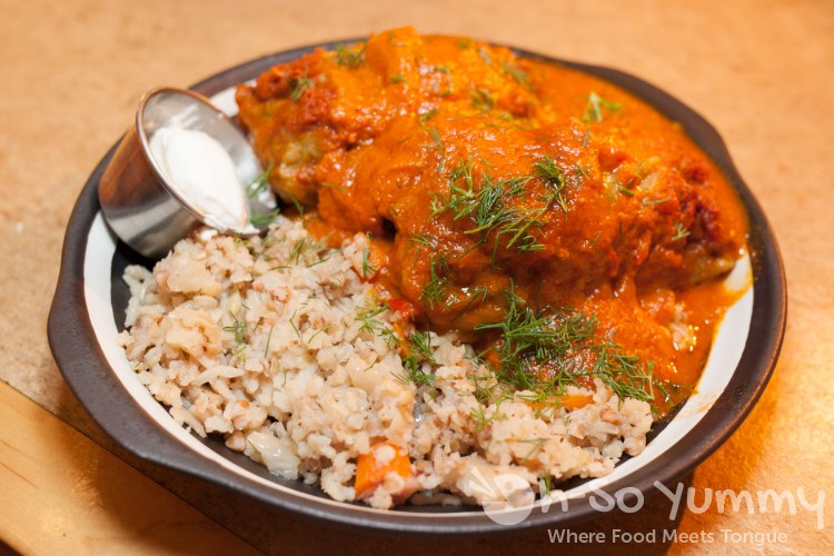 Golubsti (stuffed cabbage) at Kafe Sobaka Restoran Pomegranate Golubsti (stuffed cabbage) at Kafe Sobaka Restoran Pomegranate