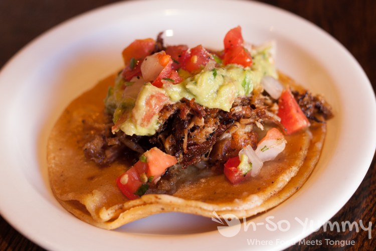 carnitas taco at La Puerta in San Diego carnitas taco at La Puerta in San Diego