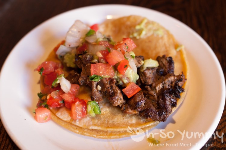 carne asada taco at La Puerta in San Diego carne asada taco at La Puerta in San Diego