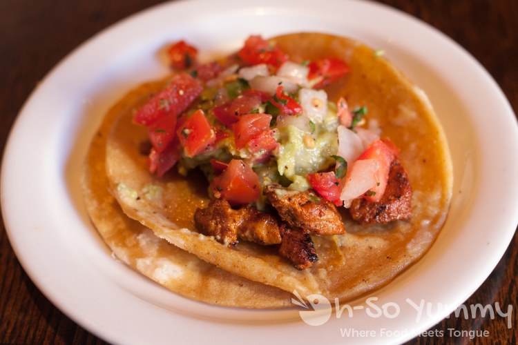 pollo asado taco at La Puerta in San Diego pollo asado taco at La Puerta in San Diego