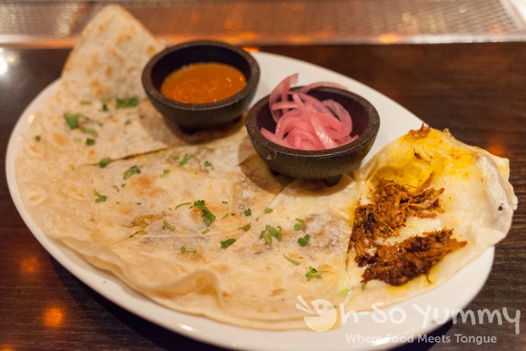 cochinita quesadilla at La Puerta in San Diego cochinita quesadilla at La Puerta in San Diego
