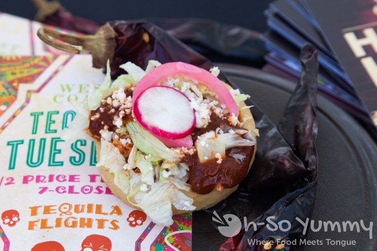 West Coast Tavern shredded chicken sopas at Latin Food Fest San Diego West Coast Tavern shredded chicken sopas at Latin Food Fest San Diego