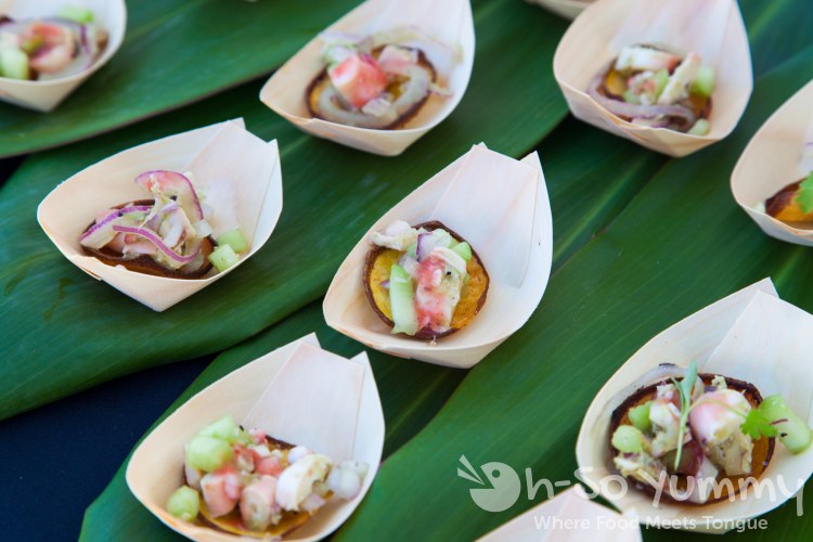 Peohe's octopus on fried plantain at Latin Food Fest San Diego Peohe's octopus on fried plantain at Latin Food Fest San Diego