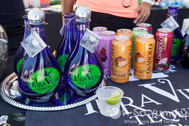 Pure Vida tequila and Diabolo french soda at Latin Food Fest San Diego Pure Vida tequila and Diabolo french soda at Latin Food Fest San Diego