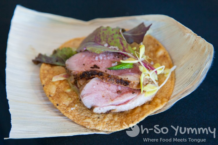Iozhka duck tostada at Latin Food Fest San Diego Iozhka duck tostada at Latin Food Fest San Diego