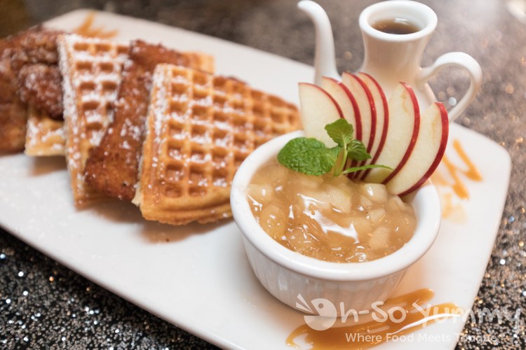 chicken and waffles at Lazy Hippo in downtown San Diego chicken and waffles at Lazy Hippo in downtown San Diego