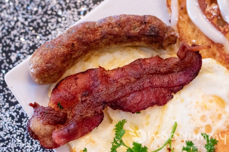 house bacon and sausage at Lazy Hippo in downtown San Diego house bacon and sausage at Lazy Hippo in downtown San Diego