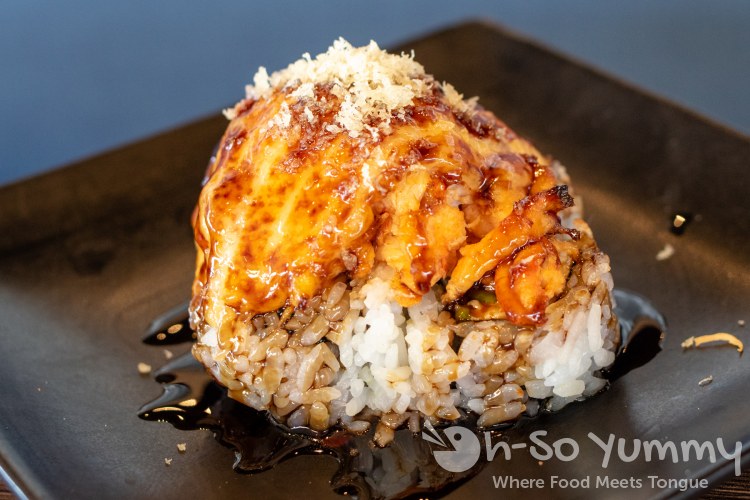 Louisiana Baked Roll with crawfish at Little Sakana in Mira Mesa mall Louisiana Baked Roll with crawfish at Little Sakana in Mira Mesa mall