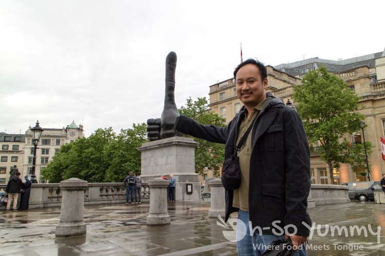 thumbs up at The National Gallery in London UK thumbs up at The National Gallery in London UK