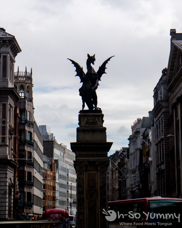 dragon statue in London UK dragon statue in London UK