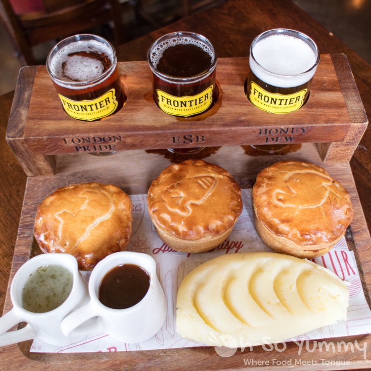 meat pies at Blackbird in London UK meat pies at Blackbird in London UK