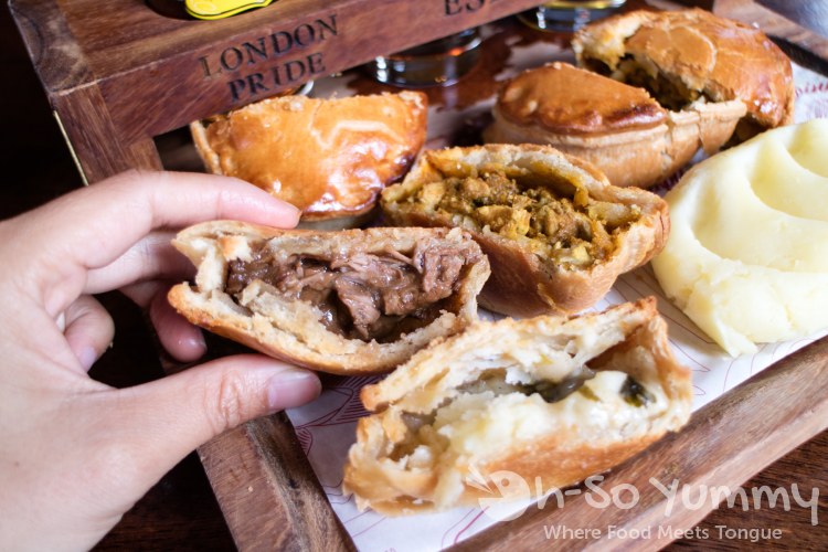 meat pies at Blackbird in London UK meat pies at Blackbird in London UK