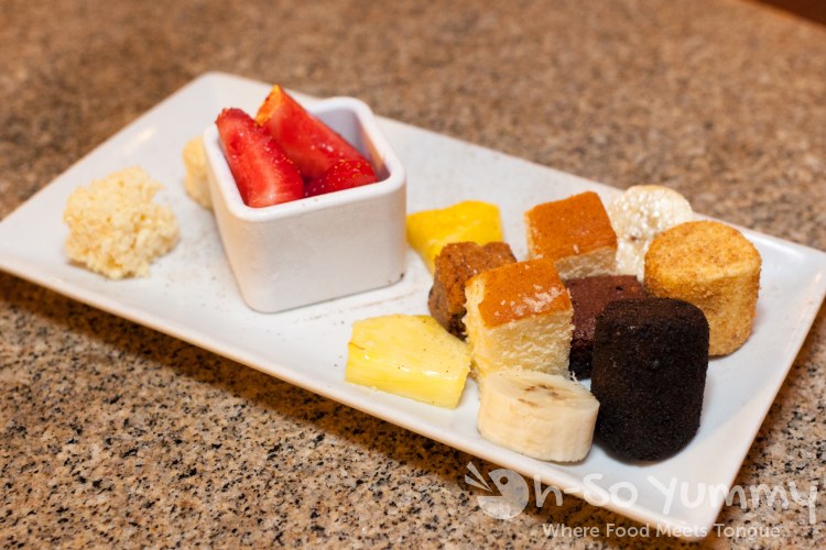 chocolate fondue sides at The Melting Pot of San Diego - La Jolla chocolate fondue sides at The Melting Pot of San Diego - La Jolla