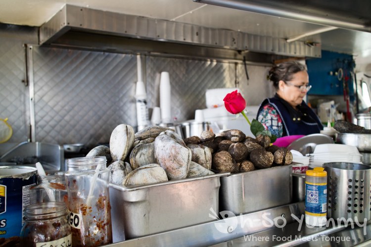 Mirtha Rodriguez of Mariscos Ruben truck in Tijuana, B.C., Mexico Mirtha Rodriguez of Mariscos Ruben truck in Tijuana, B.C., Mexico