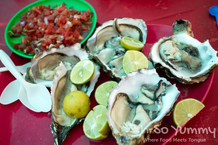 oysters from Mariscos Reyna at the fishing village of Popotla, B.C., Mexico oysters from Mariscos Reyna at the fishing village of Popotla, B.C., Mexico