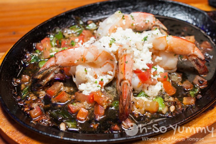 Shrimp and Ouzo Saganaki at Meze Greek Fusion in San Diego Shrimp and Ouzo Saganaki at Meze Greek Fusion in San Diego
